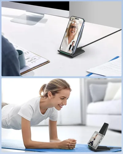 Vista 5 de Cargador inalámbrico rápido, [2 unidades] Soporte de carga inalámbrico certificado NANAMI Qi compatible con iPhone 17/17 Air/17 Pro/17 Pro