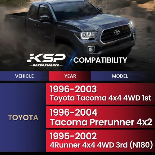 Vista 2 de KSP PERFORMANCE - Brazos de control superiores delanteros, ajustables de 2 a 4 pulgadas, 2 piezas, negros