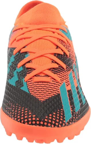 Vista 2 de adidas Tenis de fútbol unisex X Speedportal Messi.3 Turf para adultos, Team Solar OrangeMint RushBlack, 10.5 Women9.5 Men