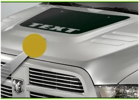 Vista 10 de Blackout Hood Graphics - Calcomanía de vinilo a rayas #1, compatible con Ram HD 3500 2500 compatible con 2010-2018 (negro brillante)