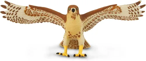 Vista 4 de Safari Ltd. Figura de halcón de cola roja, figura detallada de plástico de 5.75 pulgadas con envergadura, divertido juguete educativo para niños