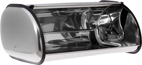 Vista 3 de HOME IT - Panera de acero inoxidable para encimera de cocina, tapa superior