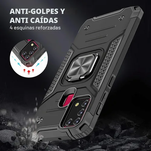 Vista 7 de Asuwish Funda de teléfono para Samsung Galaxy M30s M21 M31/M21s/F41 y protector de pantalla de vidrio templado, accesorios de soporte de anillo