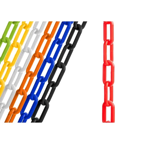 Vista 10 de US Weight (Fabricado en Estados Unidos) Cadena de seguridad de plástico negro de 2 pulgadas x 50 pies. Tecnología resistente a los rayos UV SunShield