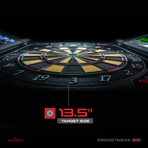 Vista 9 de Arachnid Cricket Maxx 4.0 - Juego de tablero de dardos electrónico, color negro