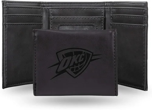 Vista 27 de NBA Rico Industries - Billetera triple grabada con láser y tres pliegues, accesorio para hombre