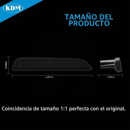 Vista 7 de KDM Luz LED para parachoques delantero y trasero para Ford Mustang 2010 Lente ahumada-Blanco