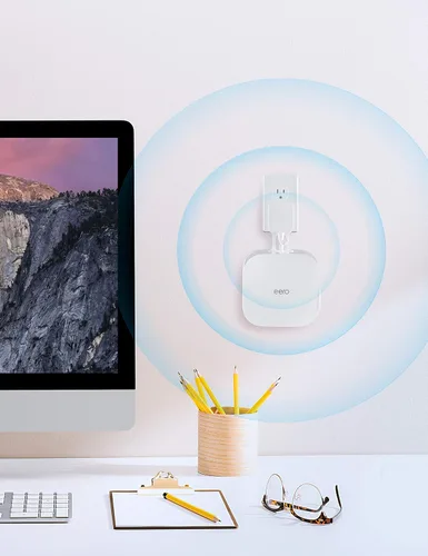 Vista 5 de COOLWUFAN Paquete de 2 soportes de montaje en pared para eero Pro 6 y Pro 6E