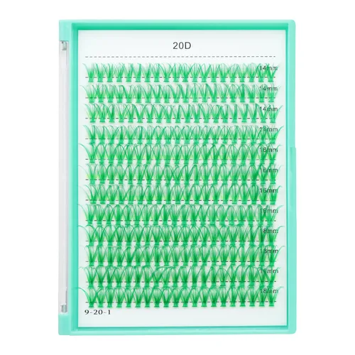 Vista 24 de Bodermincer 7D/10D/20D/30D/40D/50D/60D/80D/100D Rizo D, 240 unidades, extensiones de pestañas postizas, individuales y en racimo, pestañas falsas