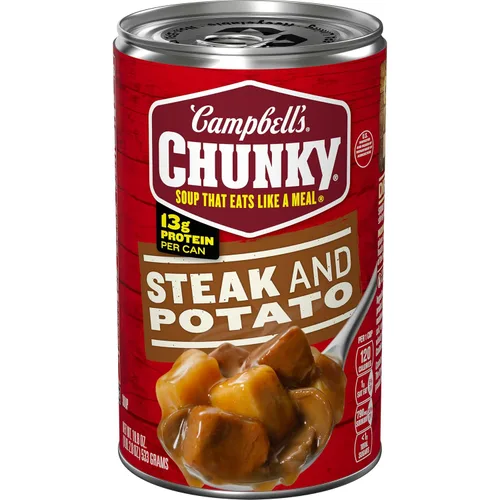 Vista 9 de Campbell’s Chunky - Sopa de filete de solomillo con abundante cantidad de verduras, lata de 18.8 onzas