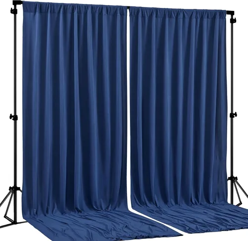 Vista 12 de Cortinas de Fondo Beige - Cortinas de Poliéster Sin Arrugas para Fotografía, Cortinas de Fondo para Fiestas, para Decoraciones de Baby Shower