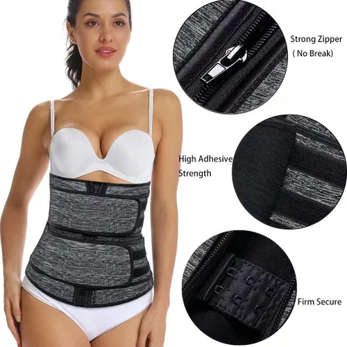 Vista 4 de Faja modeladora de neopreno para cintura, para sudar, para perder peso y darle forma a la cintura, para mujer