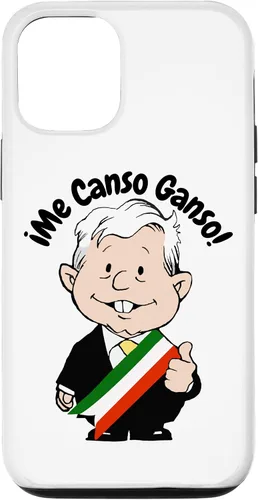 Vista 26 de Carcasa para iPhone 16 AMLO Amlito Me Canso Ganso Divertida y linda caricatura mexicana Muñeco