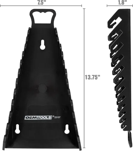 Vista 3 de OEMTOOLS 23107 Organizador de llaves inversas con asa, para tienda, garaje o caja de herramientas, organizadores y almacenamiento para un transporte