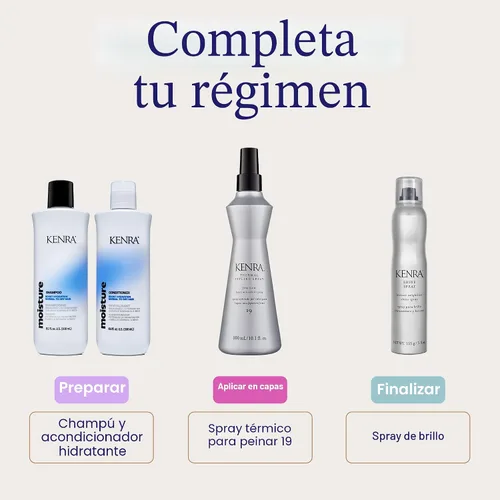 Vista 6 de Kenra Professional Thermal Styling Spray 19 Heat Protection Firm Hold Heat-Activated Tames Frizz, Flyaways & Adds Shine All Hair Types 10