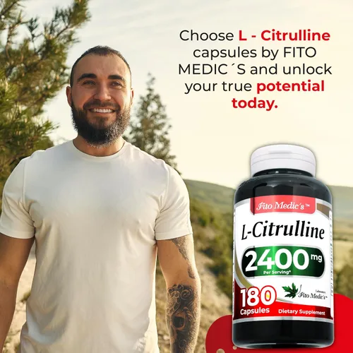 Vista 4 de FITO MEDIC'S Laboratorio L citrulina 180 cápsulas 2400 mg L citrulina Cápsulas Ultra alta absorción.