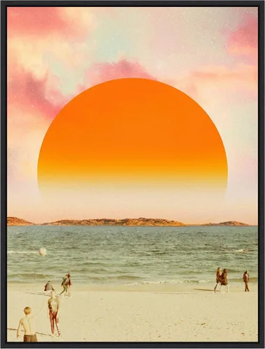 Vista 14 de Amanti Art Framed Canvas Wall Art 24x18 Retro Dreamscape II by Victoria Barnes, Framed Wall Art Canvas, Beach Artwork, Traditional Decor, Medium