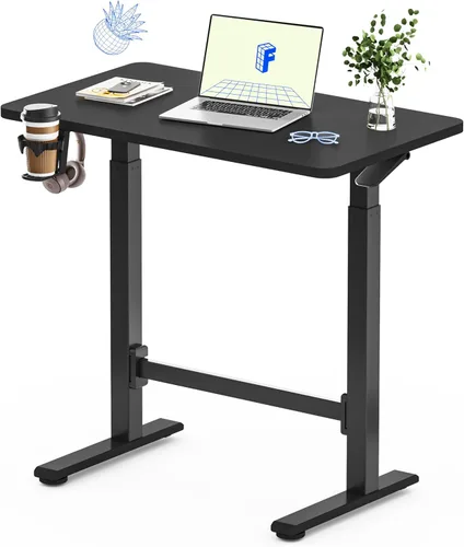 Vista 16 de FLEXISPOT H7 Plus - Escritorio de pie ajustable con resorte de gas, estación de trabajo móvil con rueda, escritorio inalámbrico para habitación