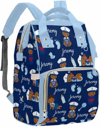 Vista 20 de Artsadd Bolsa de pañales con nombre personalizado para bebé, mochila para mamá y papá, pattern 01, Mochilas Daypack