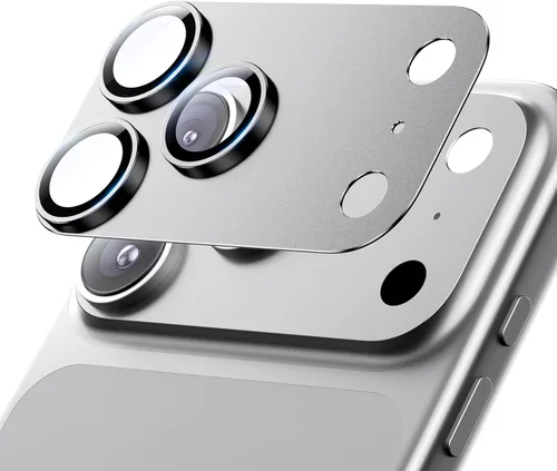 Vista 23 de Hoerrye para iPhone 16 Pro Max/iPhone 16 Pro Protector de Lente de Cámara - [1:1 Mantiene el Diseño Original de la Lente y 10X a prueba de roturas]
