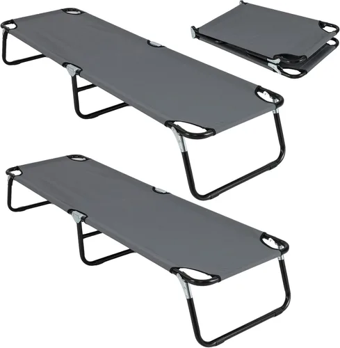 Vista 10 de Giantex Catre plegable de camping para adultos, cama portátil con tela Oxford 600D, marco resistente, capacidad de 350 libras, uso en 1 paso, silla