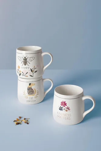 Vista 4 de Karma, Taza de cerámica de flora de 18 onzas, bonita taza de café y té, tazas de café de cerámica para mujeres y hombres, gato