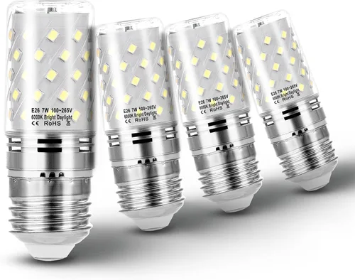 Vista 11 de Heifymi E26 Bombillas LED de Candelabro Equivalentes a 60W, Bombillas LED de Vela E26 de 7W de 750lm, Bombillas Colgantes de Candelabro E26 de 2700K
