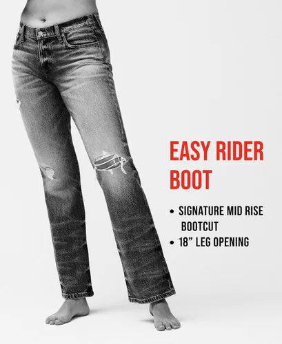 Vista 6 de Lucky Brand Jeans de tiro medio Easy Rider Bootcut para mujer