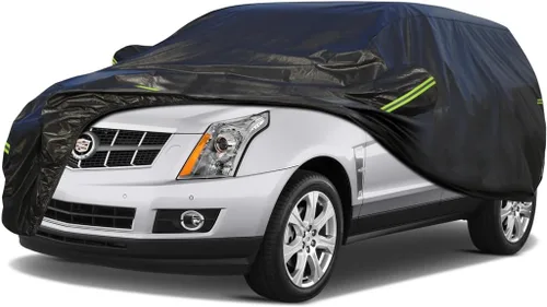 Vista 107 de KouKou Funda impermeable para automóvil SUV adecuada para BMW X1 de 2009 a 2025, 7 capas a prueba de viento para todo tipo de clima, cubierta