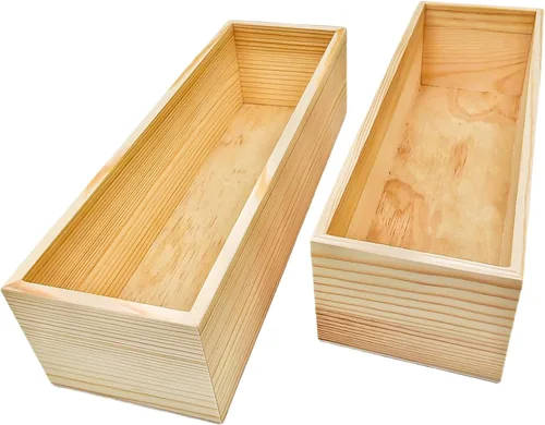 Vista 12 de Anktily 4 Pack Cajas Organizadoras de Almacenamiento de Madera para Manualidades Sin Acabar, Caja de Madera Cuadrada Pequeña de 3 x 3 x 1.6