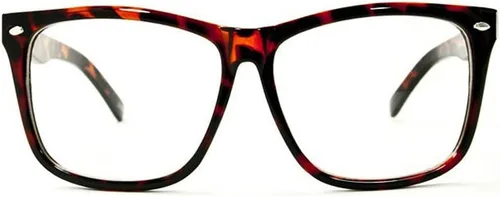 Vista 2 de NERD Geek - Gafas de ojo unisex con montura de moda estilo años 50, color TORTOISE