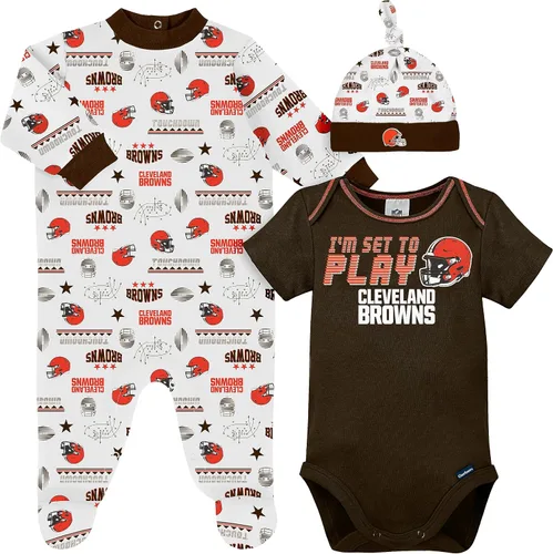 Vista 25 de Gerber Conjunto de regalo unisex para bebé con pies de equipo de la NFL para dormir y jugar