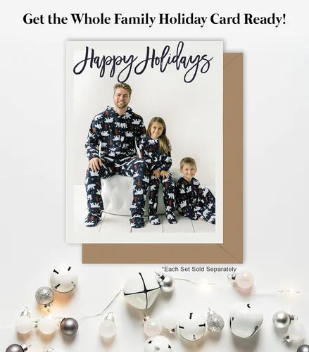 Vista 4 de SleepytimePJs - Pijama familiar de Navidad a juego enterizo de vellón con capucha y pies