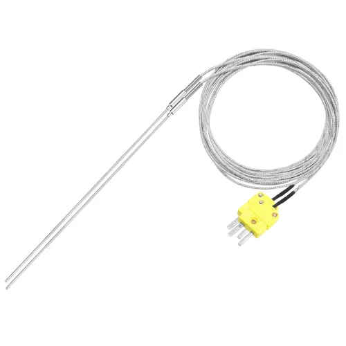 Vista 44 de MECCANIXITY Sonda de sensor de temperatura tipo K con termopar y enchufe, sonda de temperatura del medidor -50 a 1100°C (-58 a 2012°F), acero