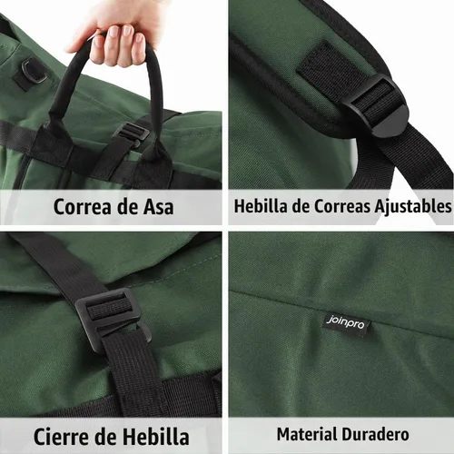Vista 3 de JOINPRO Bolsa de lavandería con mochila, bolsas de lavandería de viaje extra grandes de 125L con correas de hombro, diseño ajustable y extensible