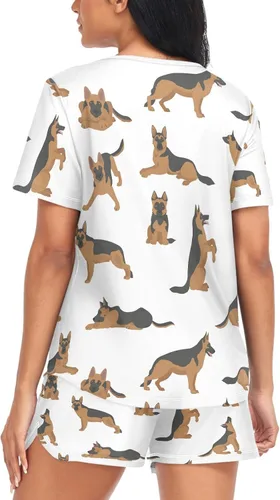 Vista 5 de vvfelixl Conjunto de pijama para mujer, ropa de dormir de Cocker Spaniel Americano, para mujer, talla S