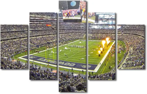 Vista 29 de TUMOVO Allegiant Stadium Arte de Lienzo para Pared de Sala de Estar Equipo de Fútbol Americano Pintura Moderna Nevada Las Vegas Cuadro Deportivo