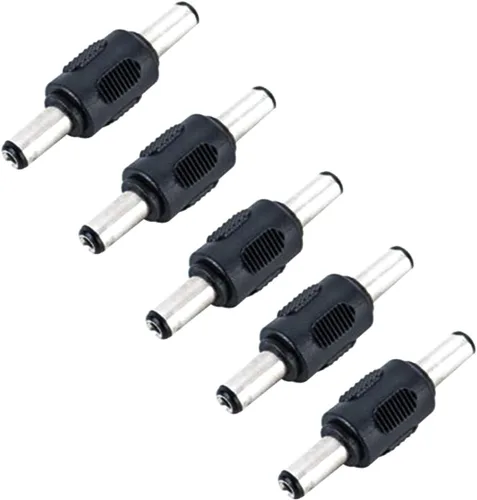 Vista 14 de 10 conectores BNC hembra a hembra y DC macho a macho de 0.217 in x 0.083 in, adaptador de conector de cable de alimentación de 12 V 5A, adaptador