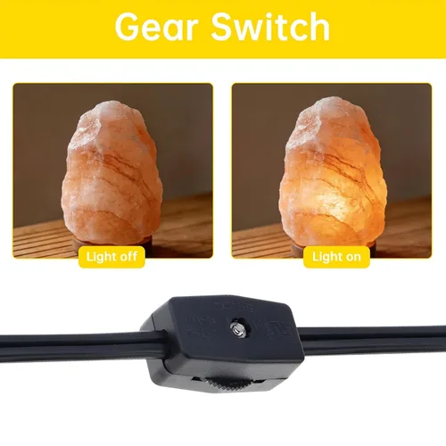 Vista 4 de RTNLIT Cable de repuesto para lámpara de sal, cable de luz nocturna con enchufe de bombilla E12, enchufe de interruptor giratorio para accesorios