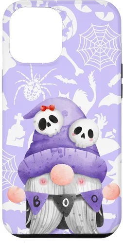 Vista 25 de iPhone 16 Boo Gnome Halloween Purple Spooky Creepy Cute Watercolor Case
