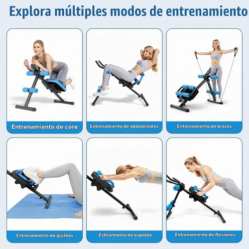 Vista 5 de EPHESPORT 2-in-1 Crunch & Sit-Up Ab Machine with Knee & Back Protection