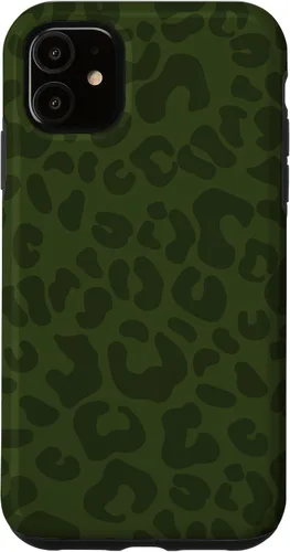 Vista 8 de Olive Military Green Cheetah Leopard Print Animal Skin Case for iPhone 17
