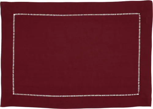 Vista 80 de SARO LIFESTYLE Servilleta de cóctel con borde cosido (juego de 12), negro, 6"x6