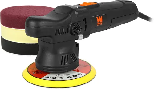Vista 7 de WEN Pulidora de doble acción, grado profesional de 5 pulgadas, 8 amperios con interruptor de paleta, tiro de 0.591 in y pantalla LED (AA6158)