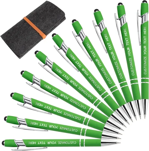 Vista 15 de Bolígrafos personalizados con lápiz óptico y grabado gratis, bolígrafos personalizados para negocios, graduación, aniversarios (hasta 500 unidades)
