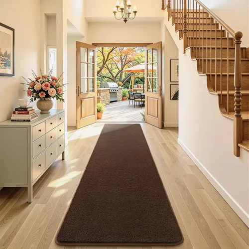 Vista 62 de AROGAN Alfombra Shag de Pasillo de 2 x 4 pies para pasillos, alfombras lavables con espuma viscoelástica para dormitorio, entrada