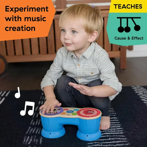 Vista 2 de Baby Einstein Upbeat Tunes Magic Touch - Tambor de madera Juguete musical, a partir de 6 meses