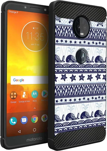 Vista 22 de CasesOnDeck - Funda compatible con Motorola Moto Z4 / Moto Z4 Play, funda de diseño de Moto Z4 Play, delgada, flexible, elegante, protección contra