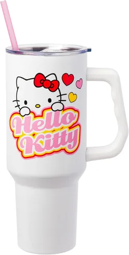 Vista 40 de Silver Buffalo Betty Boop Core - Vaso de acero inoxidable con tapa para pajilla, tapa, popote y asa, 40 onzas