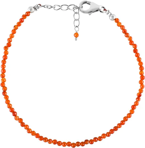 Vista 32 de InfinityGemsArt Natural Stone Beads Dainty Bracelet Jewelry for Women, Crystals and Gemstones Birthstone 925 Sterling Silver Chain 8 inch Gifts For